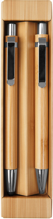 SET DE BOLIGRAFO Y LÁPIZ MECÁNICO DE BAMBÚ "NAGANO"